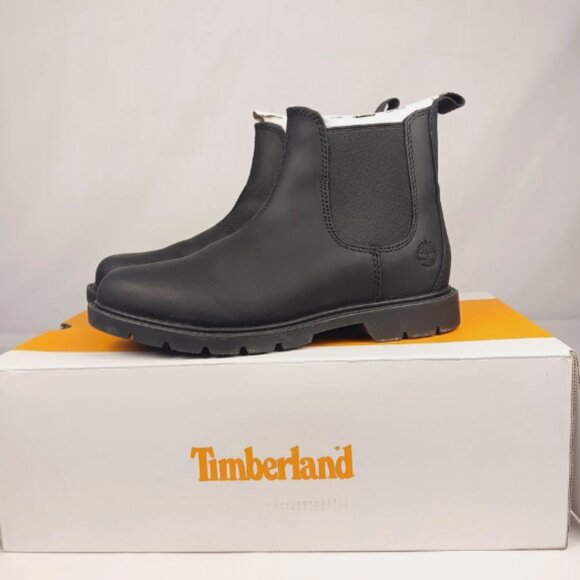 Timberland Women's Linden Woods Chelsea Black Boots Slip On Work Boot Size 6 - Picture 2 of 10
